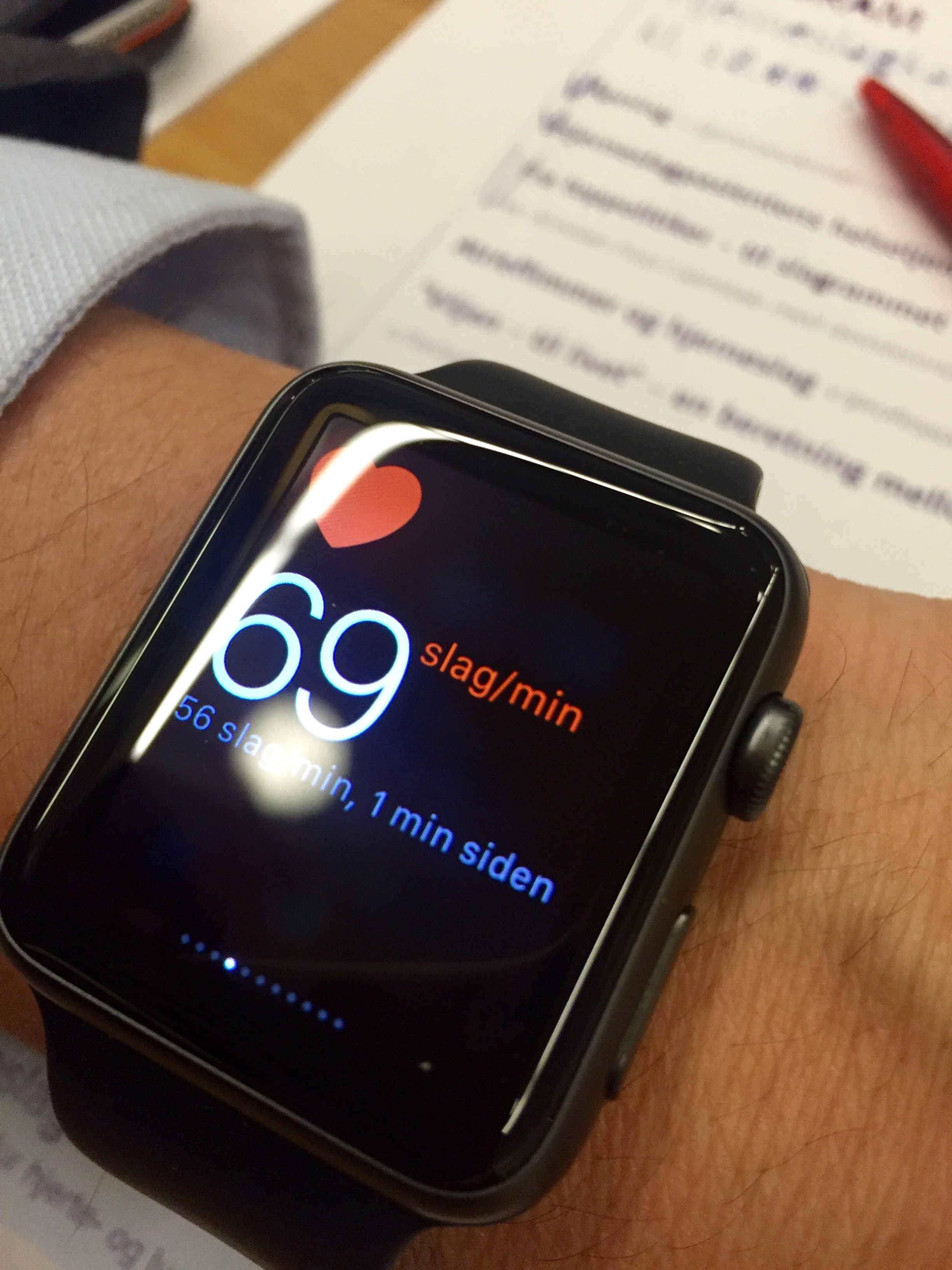 Vi målte pulsen! Den ble godkjent.