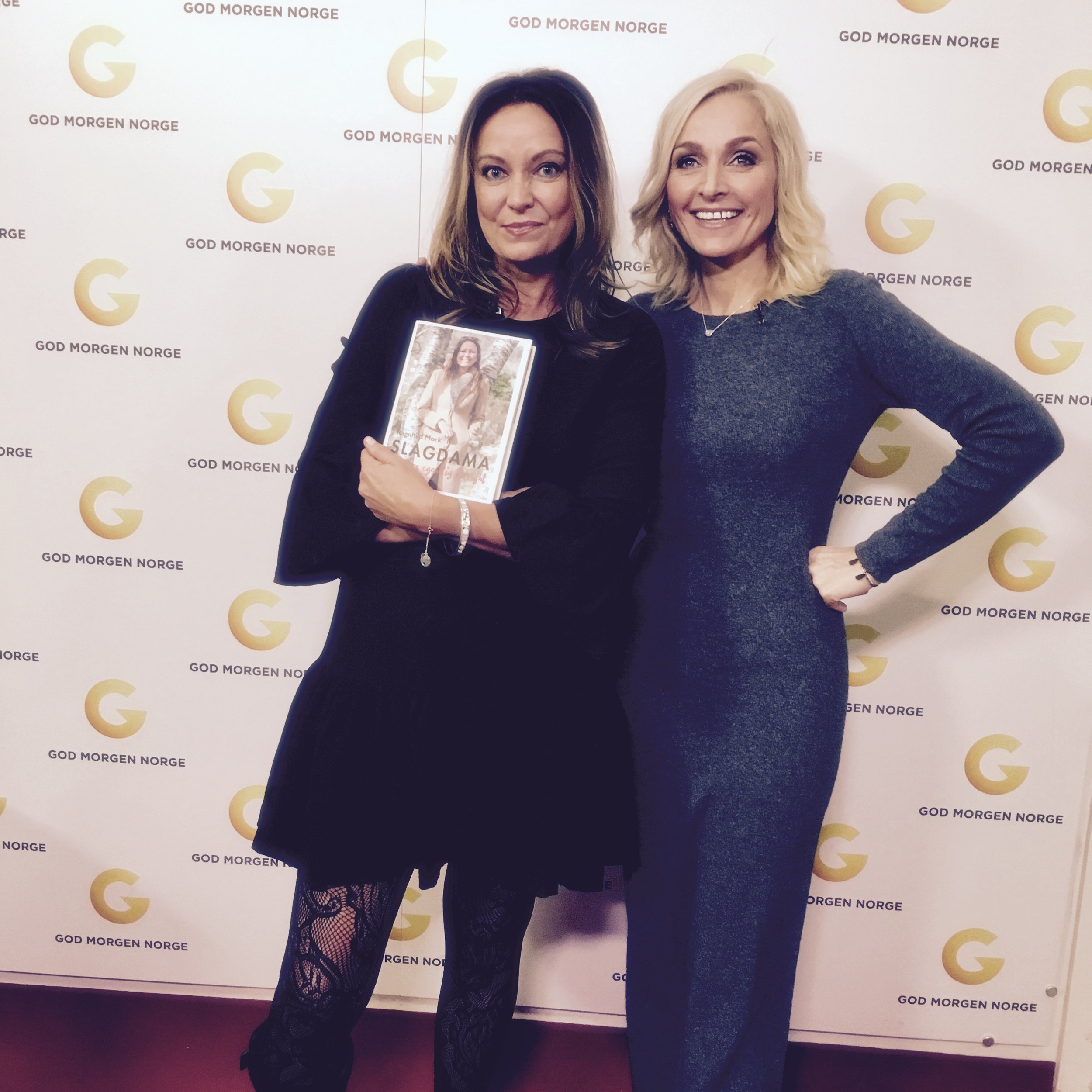 Med programleder, Vår Staude, i God morgen, Norge. Foto: Vår Staude.